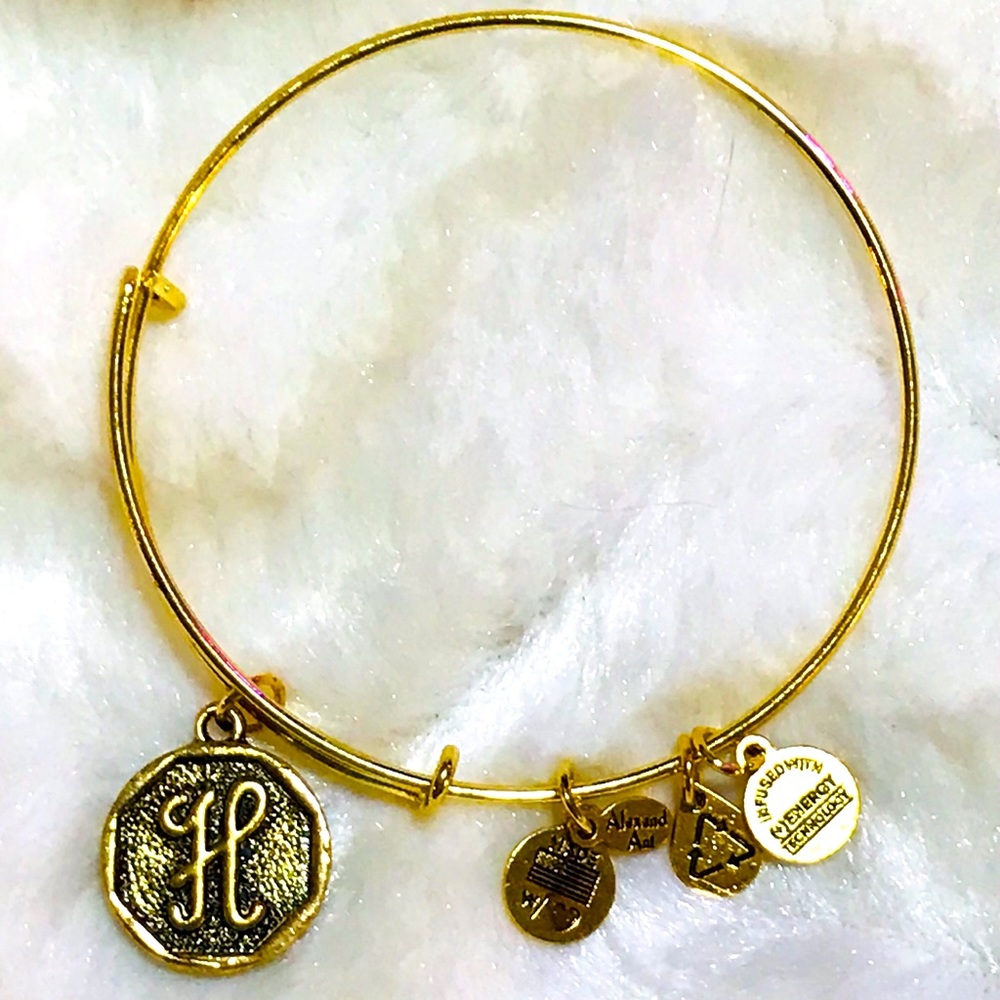Alex and Ani initial bangle letter H